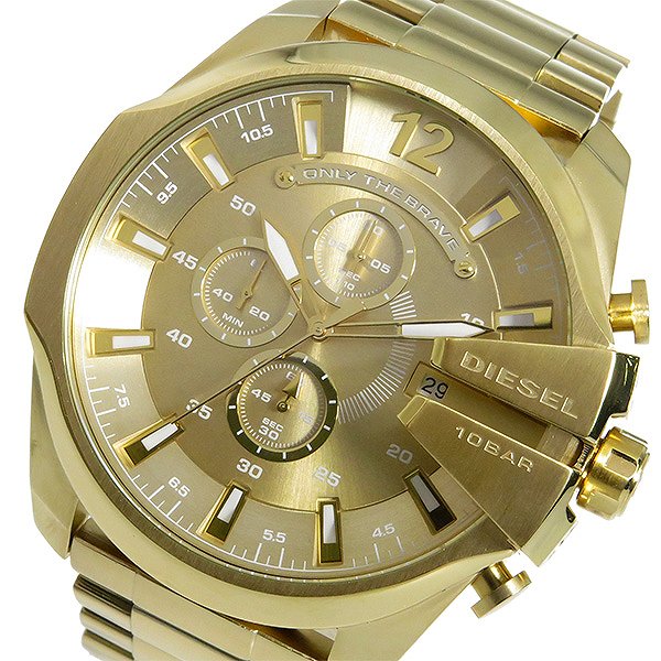 ディーゼル DIESEL メガチーフ クロノ クオーツ メンズ 腕時計 DZ4360 ゴールド