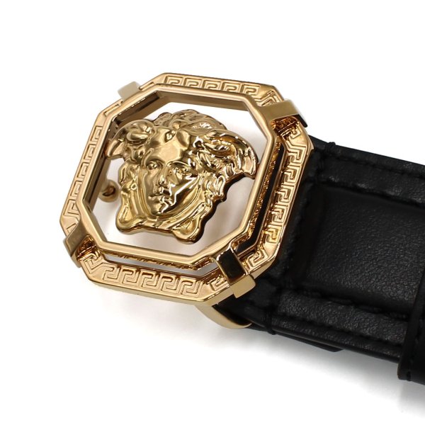 画像3: VERSACE ヴェルサーチ 1016069 1A11250 1B00V ベルト BELT グレカ ラ メドゥーサ メンズ レディース ユニセックス #85 (3)