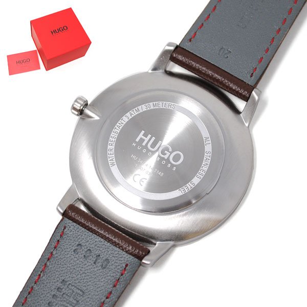 画像4: HUGO BOSS ヒューゴボス 1520014 EXIST ブラウン レザー 腕時計 メンズ (4)