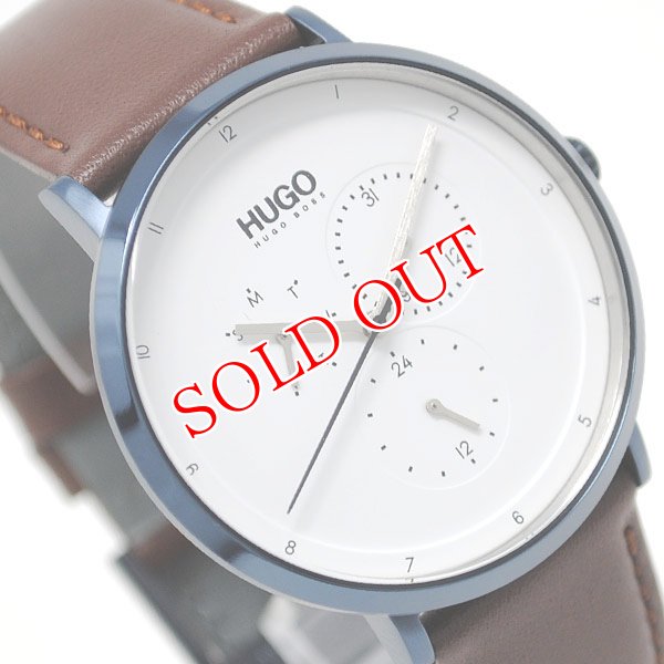 画像2: HUGO BOSS ヒューゴボス 1530008 GUIDE レザー 腕時計 メンズ (2)