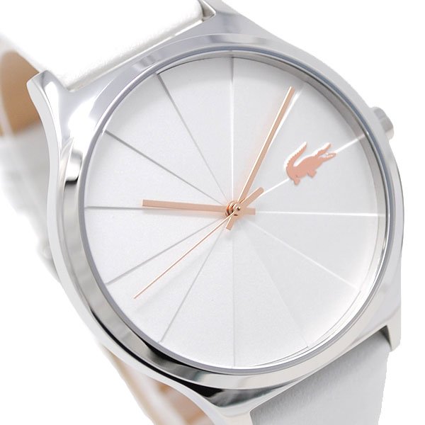 画像2: LACOSTE ラコステ 2001040 ホワイト レザー ウォッチ 腕時計 レディース (2)