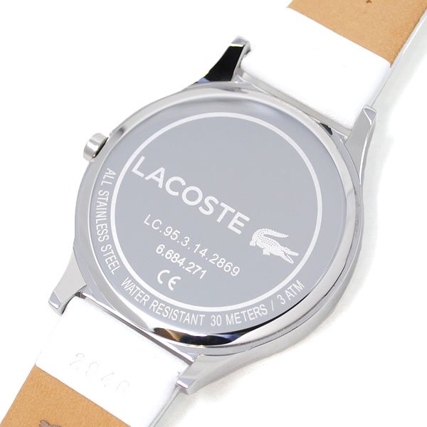 画像4: LACOSTE ラコステ 2001040 ホワイト レザー ウォッチ 腕時計 レディース (4)