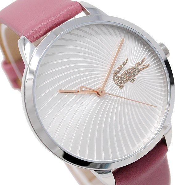 画像2: LACOSTE ラコステ 2001057 ピンク レザー ウォッチ 腕時計 レディース (2)