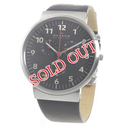 画像1: スカーゲン SKAGEN アンカー クロノ クオーツ メンズ 腕時計 SKW6100 ブラック