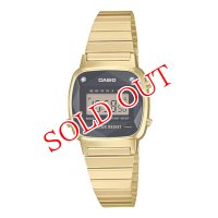 カシオ CASIO 腕時計 レディース LA670WGAD-1 クォーツ ブラック ゴールド