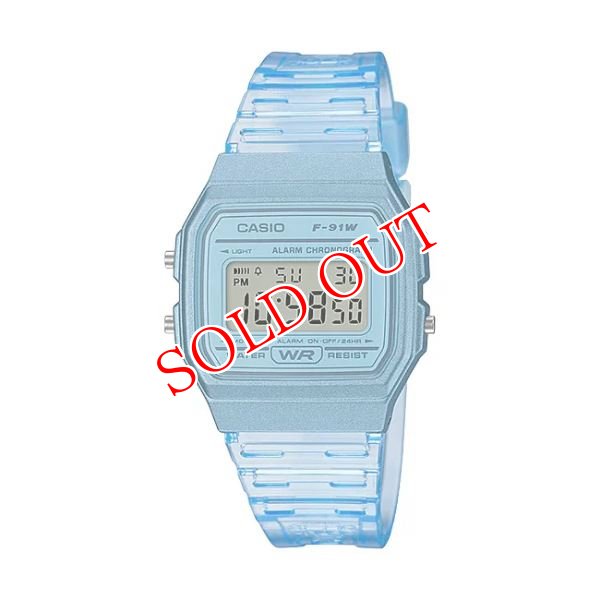 画像1: CASIO カシオ チプカシ F-91WS-2 デジタル プチプラ チープ スケルトン 腕時計 (1)