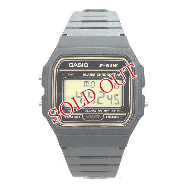 画像1: カシオ CASIO スタンダード デジタルクオーツ 腕時計 F-91WG-9 (1)