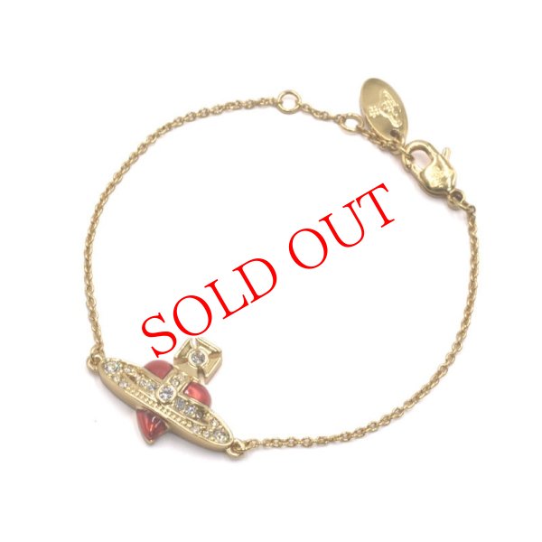 画像1: Vivienne Westwood ヴィヴィアン ウエストウッド 6102021T-02R654 NEW DIAMANTE HEART BRACELET ブレスレット レディース (1)