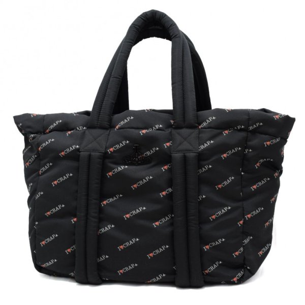 画像1: Vivienne Westwood ヴィヴィアン ウエストウッド 42050043-11021-N301 BLACK トートバッグ Hilary Tote Bag レディース (1)