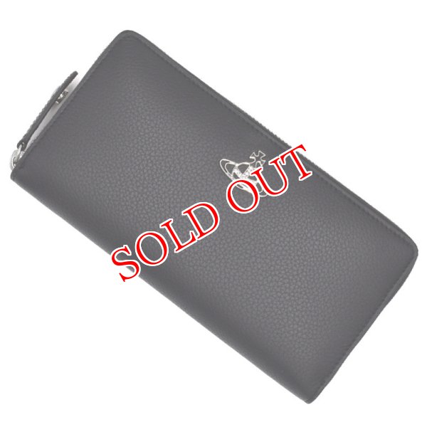 画像1: Vivienne Westwood ヴィヴィアン ウエストウッド 51050022-L001J-N401 長財布 GRAIN LEATHER ZIP ROUND WALLET レディース (1)