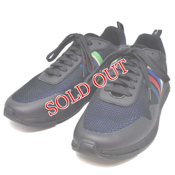 画像1: PAUL SMITH ポールスミス M2S RAP16 ANYL BLACK メッシュ スニーカー #8 (1)