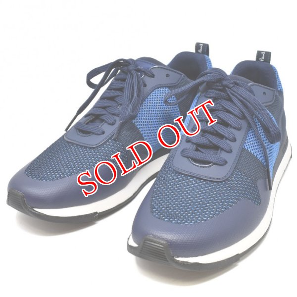 画像1: PAUL SMITH ポールスミス M2S RAP19 ANYL DARK NAVY リフレクター メッシュ スニーカー #8 (1)