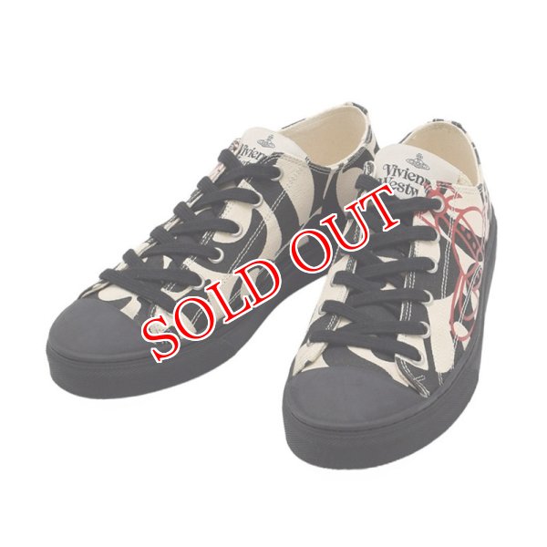 画像1: VIVIENNE WESTWOOD ヴィヴィアンウエストウッド PLIMSOLL LOW TOP 2.0 75020005M-W00JW-N301 スニーカー 靴 23SS メンズ #40 (1)