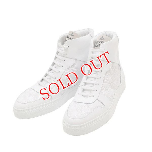画像1: VIVIENNE WESTWOOD ヴィヴィアンウエストウッド CLASSIC TRAINER HIGH TOP 75010003M-C001J-A401 スニーカー 靴 23SS メンズ #42 (1)