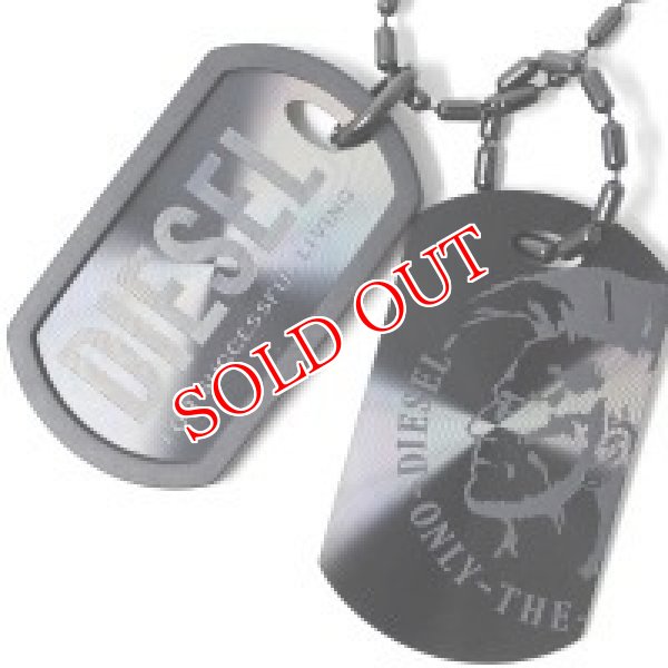 画像2: DIESEL ディーゼル DX0014040 ネックレス ドッグタグ ペンダント プレート メンズ レディース (2)