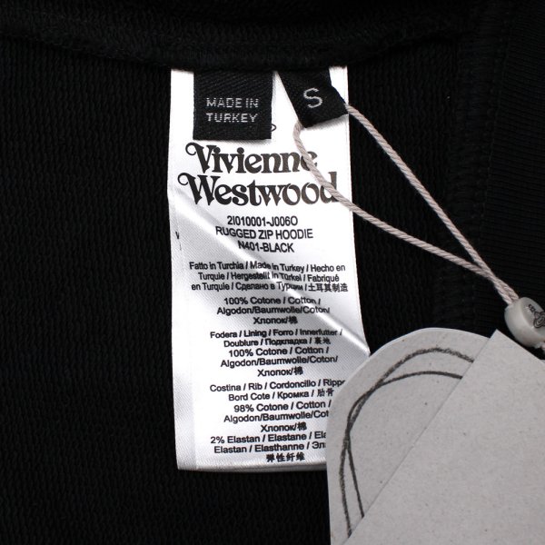 画像8: VIVIENNE WESTWOOD ヴィヴィアンウエストウッド 2I010001-J006O-N401 RUGGED ZIP HOODIE スウェットパーカー フーディ メンズ #XS (8)
