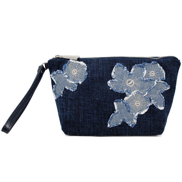 画像1: MICHAEL KORS マイケルコース 32S7SDNF2C 466 ポーチ デニム レディース (1)