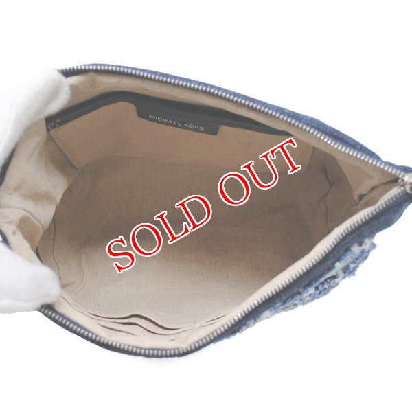 画像4: MICHAEL KORS マイケルコース 32S7SDNF2C 466 ポーチ デニム レディース (4)