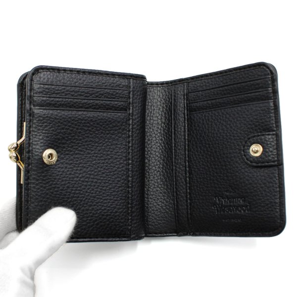 画像4: VIVIENNE WESTWOOD ヴィヴィアンウエストウッド 51010058U-S000D-N402 RE-VEGAN WALLET FR PKT 財布 2つ折り財布 レディース (4)