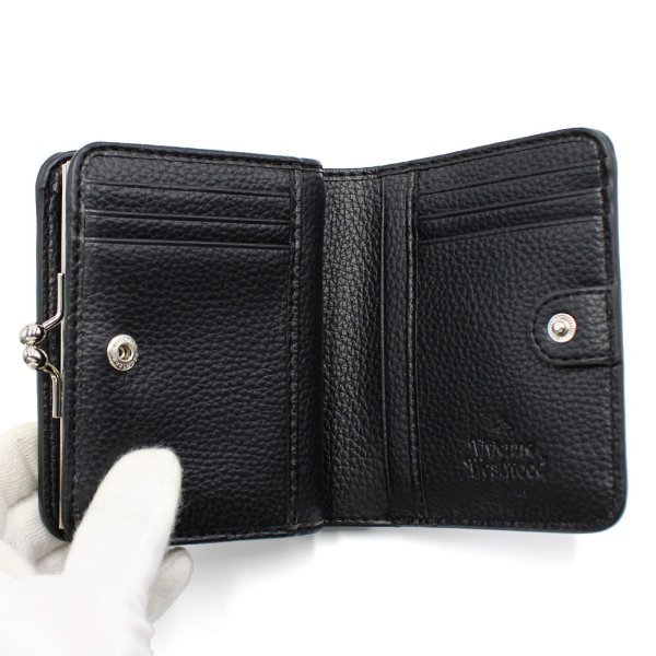 画像4: VIVIENNE WESTWOOD ヴィヴィアンウエストウッド 51010058U-S000D-N403 RE-VEGAN WALLET FR PKT 財布 2つ折り財布 レディース (4)