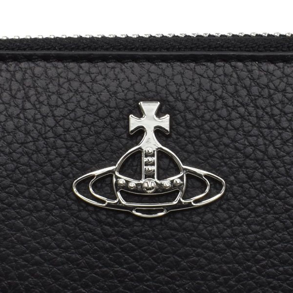 画像5: Vivienne Westwood ヴィヴィアン ウエストウッド 51050022-L001J-N401 長財布 GRAIN LEATHER ZIP ROUND WALLET レディース (5)