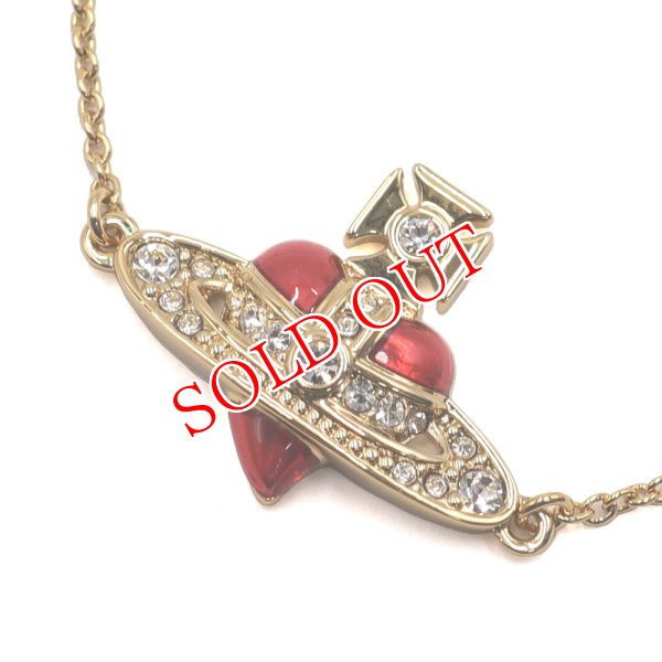 画像2: Vivienne Westwood ヴィヴィアン ウエストウッド 6102021T-02R654 NEW DIAMANTE HEART BRACELET ブレスレット レディース (2)