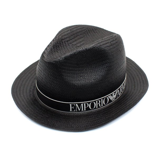 画像1: EMPORIO ARMANI エンポリオアルマーニ 627884-2R572-00020 ハット 帽子 麦わら帽子 メンズ (1)