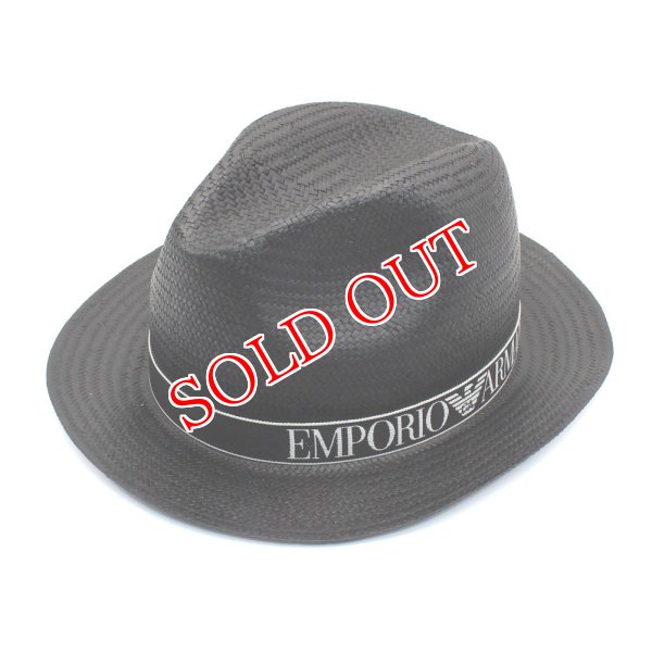 画像1: EMPORIO ARMANI エンポリオアルマーニ 627884-2R572-00020 ハット 帽子 麦わら帽子 メンズ (1)