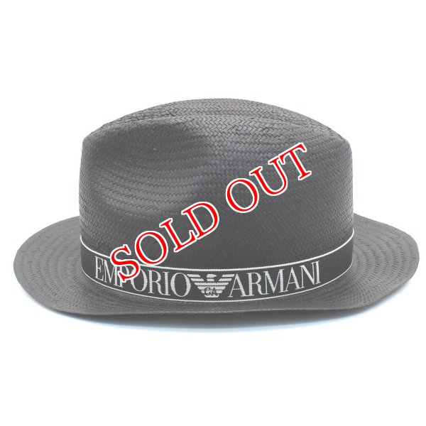 画像2: EMPORIO ARMANI エンポリオアルマーニ 627884-2R572-00020 ハット 帽子 麦わら帽子 メンズ (2)