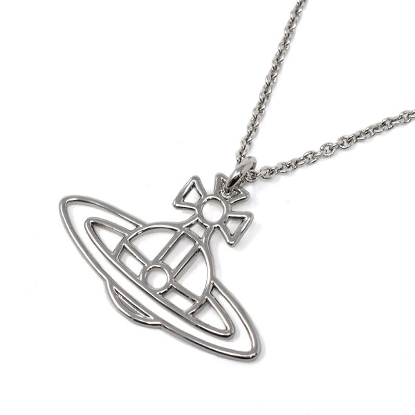 画像1: Vivienne Westwood ヴィヴィアン ウエストウッド 63020259-02W003 THIN LINES FLAT ORB PENDANT ネックレス ネック レディース (1)