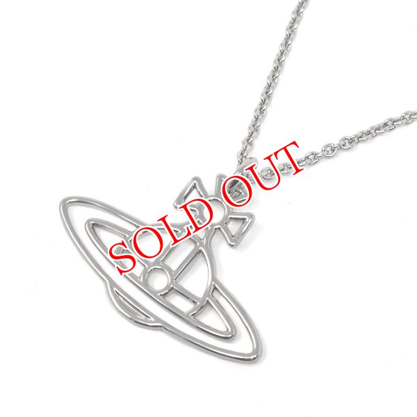 画像1: Vivienne Westwood ヴィヴィアン ウエストウッド 63020259-02W003 THIN LINES FLAT ORB PENDANT ネックレス ネック レディース (1)