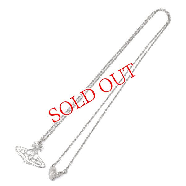 画像3: Vivienne Westwood ヴィヴィアン ウエストウッド 63020259-02W003 THIN LINES FLAT ORB PENDANT ネックレス ネック レディース (3)