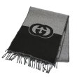 画像2: GUCCI グッチ 715497 4GAAA 1360 インターロッキングG付き ウールカシミア スカーフ マフラー メンズ レディース (2)