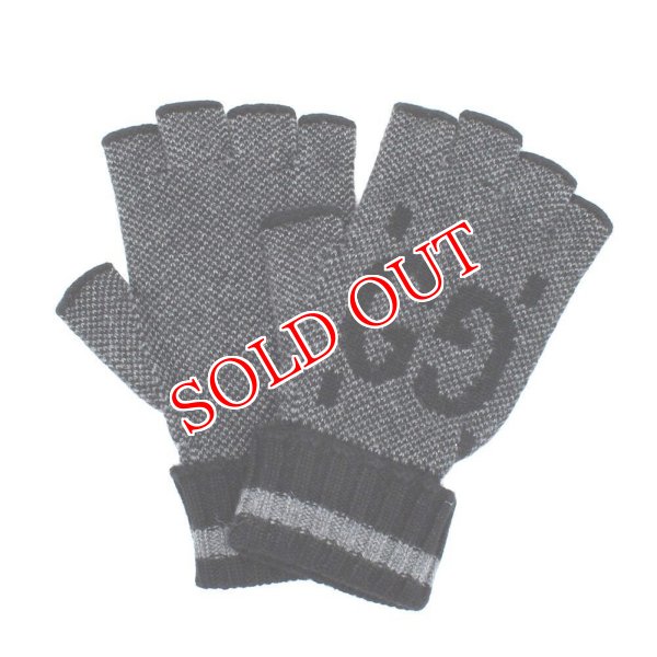 画像1: GUCCI グッチ 726586-4GABX-1360 カシミア フィンガーレスグローブ 手袋 メンズ レディース ユニセックス #M (1)