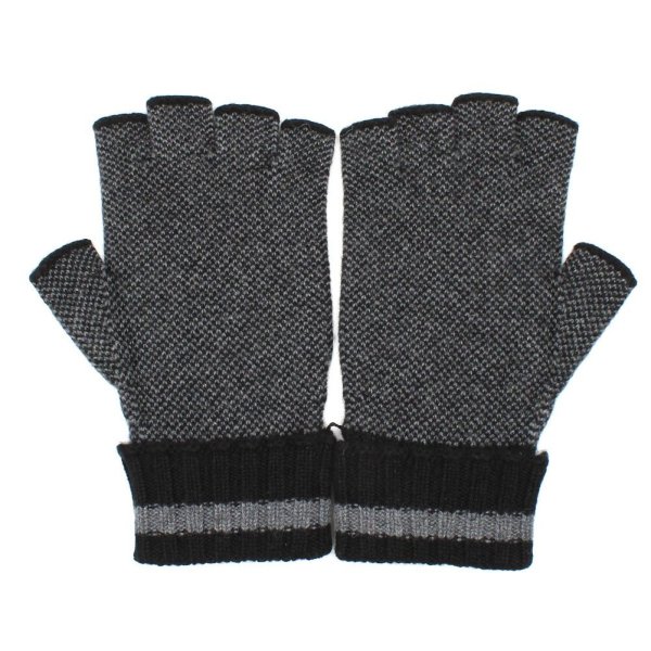 画像2: GUCCI グッチ 726586-4GABX-1360 カシミア フィンガーレスグローブ 手袋 メンズ レディース ユニセックス #L (2)