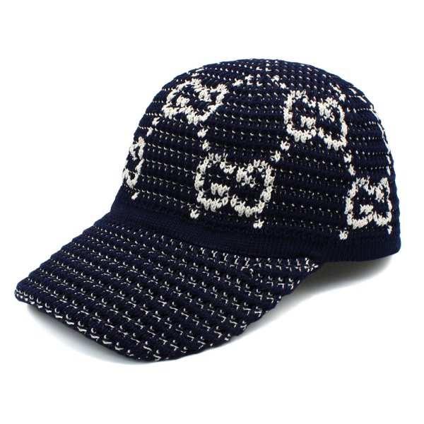 画像1: GUCCI グッチ 747331-4HAY7-4000 キャップ ベースボールキャップ モノグラム 帽子 メンズ レディース ユニセックス  #L (1)