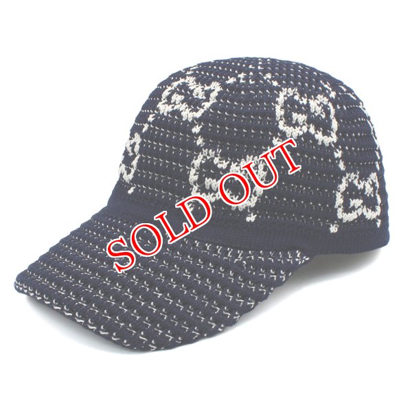 画像1: GUCCI グッチ 747331-4HAY7-4000 キャップ ベースボールキャップ モノグラム 帽子 メンズ レディース ユニセックス  #L (1)