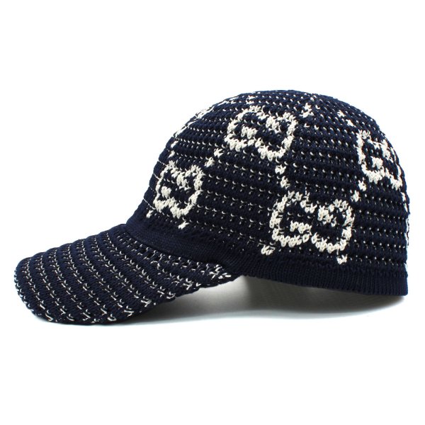 画像2: GUCCI グッチ 747331-4HAY7-4000 キャップ ベースボールキャップ モノグラム 帽子 メンズ レディース ユニセックス  #L (2)