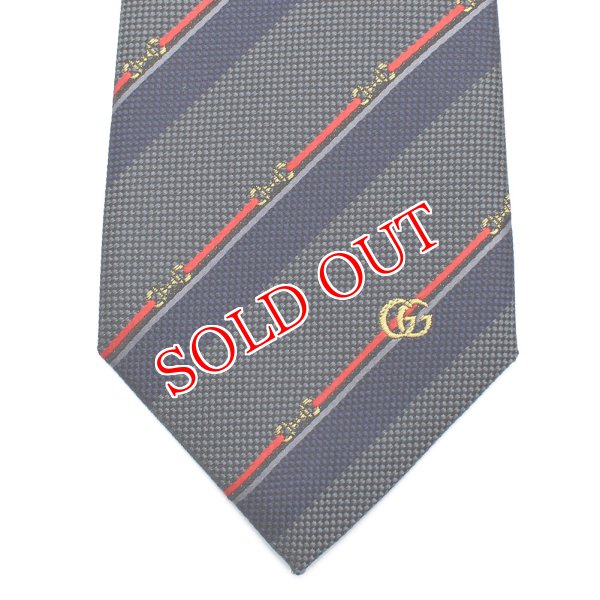 画像2: GUCCI グッチ 765041-4EABA-1474 ネクタイ TIE ホースビット シルクジャカード メンズ (2)