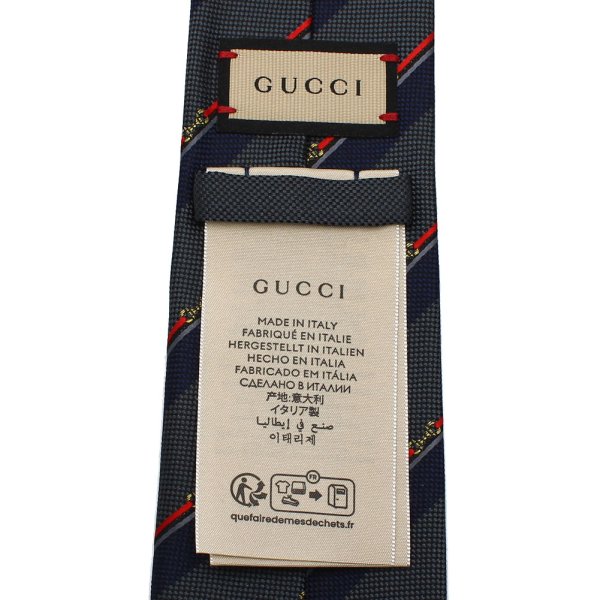 画像4: GUCCI グッチ 765041-4EABA-1474 ネクタイ TIE ホースビット シルクジャカード メンズ (4)