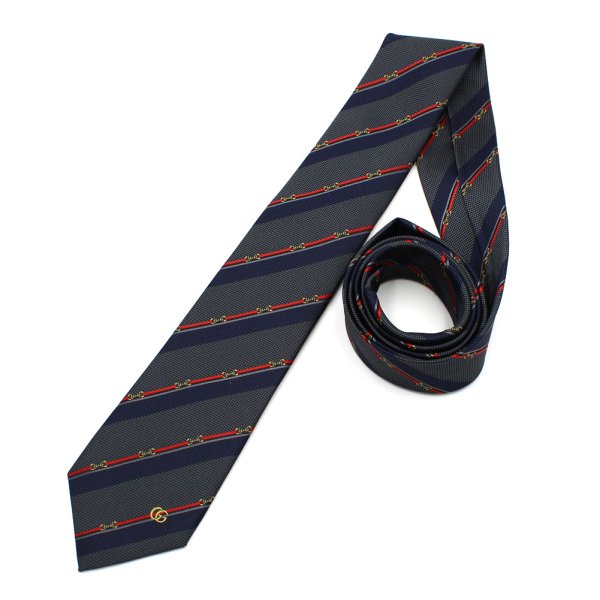 画像6: GUCCI グッチ 765041-4EABA-1474 ネクタイ TIE ホースビット シルクジャカード メンズ (6)