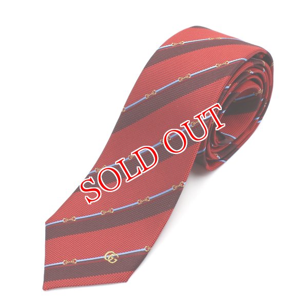 画像1: GUCCI グッチ 765041-4EABA-6469 ネクタイ TIE ホースビット シルクジャカード メンズ (1)