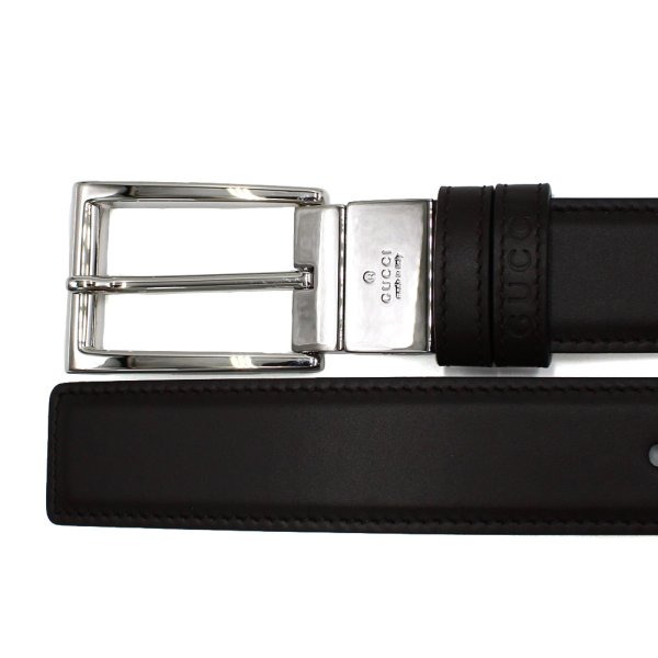 画像2: GUCCI グッチ 771105 BTTAN 2158 BELT ベルト リバーシブル 回転バックル GGスプリーム キャンバス メンズ #100 (2)