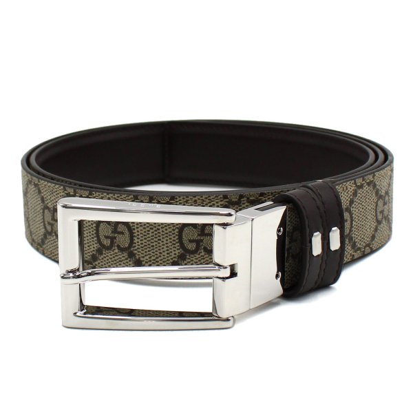 画像5: GUCCI グッチ 771105 BTTAN 2158 BELT ベルト リバーシブル 回転バックル GGスプリーム キャンバス メンズ #100 (5)