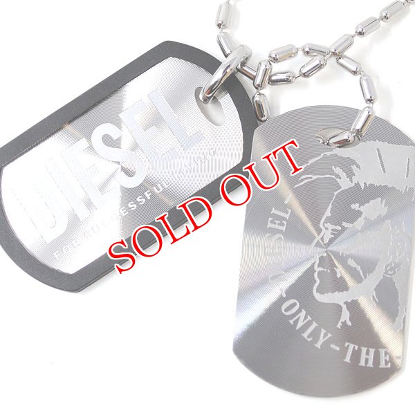 画像2: DIESEL ディーゼル DX0011040 ネックレス ドッグタグ ペンダント プレート メンズ レディース (2)