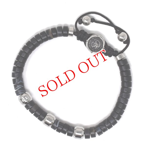 画像2: DIESEL ディーゼル DX1121040 BLACK LINE AGATE ブレスレット BRACERET アクセサリー メンズ レディース (2)