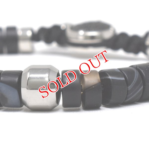 画像4: DIESEL ディーゼル DX1121040 BLACK LINE AGATE ブレスレット BRACERET アクセサリー メンズ レディース (4)