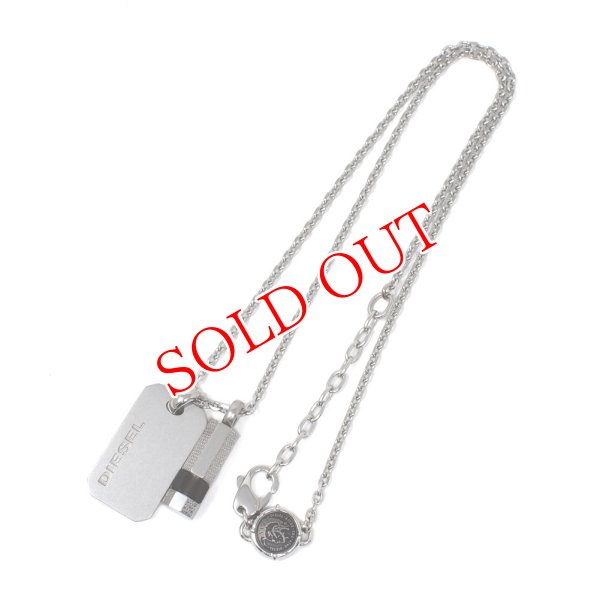 画像3: DIESEL ディーゼル DX1156040 ネックレス OBSIDIAN ロゴプレート ボルト ペンダント アクセサリー メンズ レディース (3)