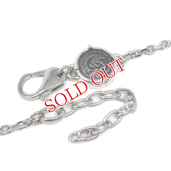 画像4: DIESEL ディーゼル DX1156040 ネックレス OBSIDIAN ロゴプレート ボルト ペンダント アクセサリー メンズ レディース (4)