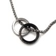画像2: DIESEL ディーゼル DX1168040 ダブルリング ネックレス (2)